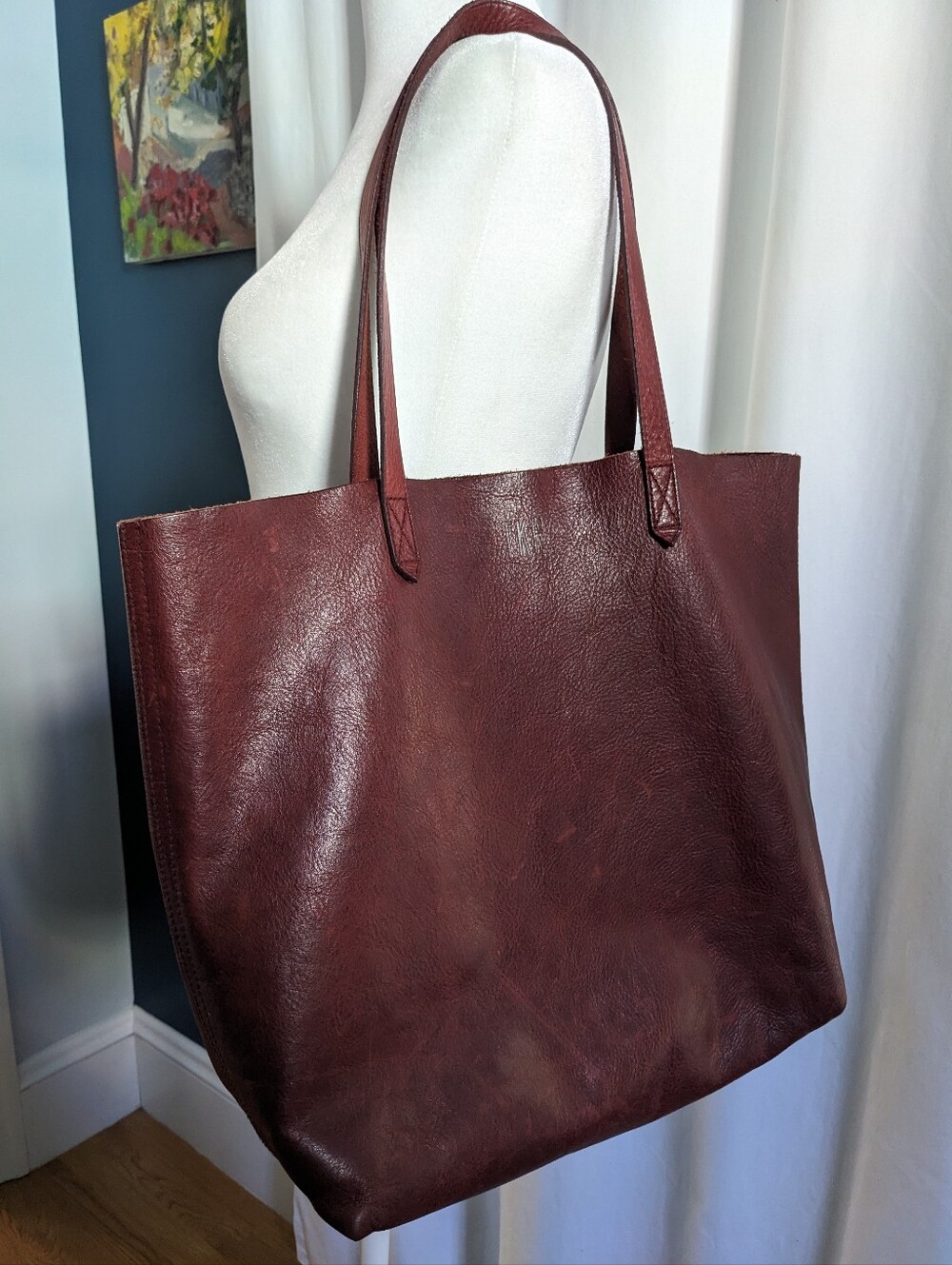 Madewell Brown Transport Tote Inner Pocket See Stamped Initials TKH